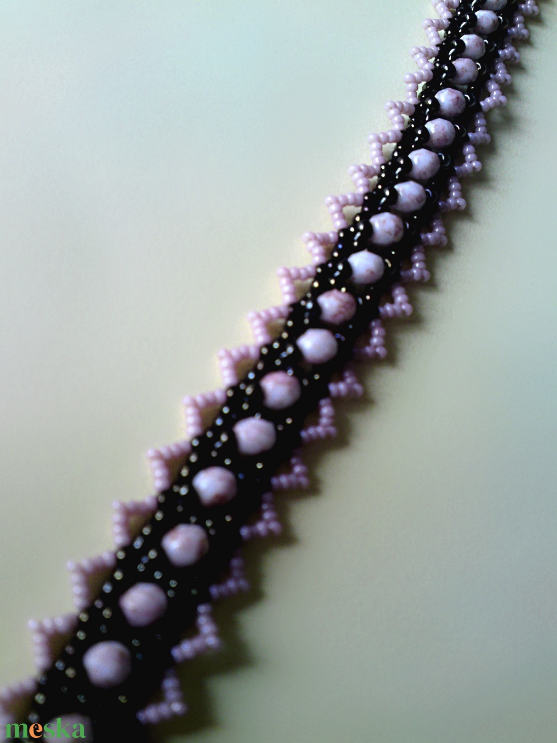 Rózsás romantika karkötő - ékszer - karkötő - gyöngyös karkötő - Meska.hu