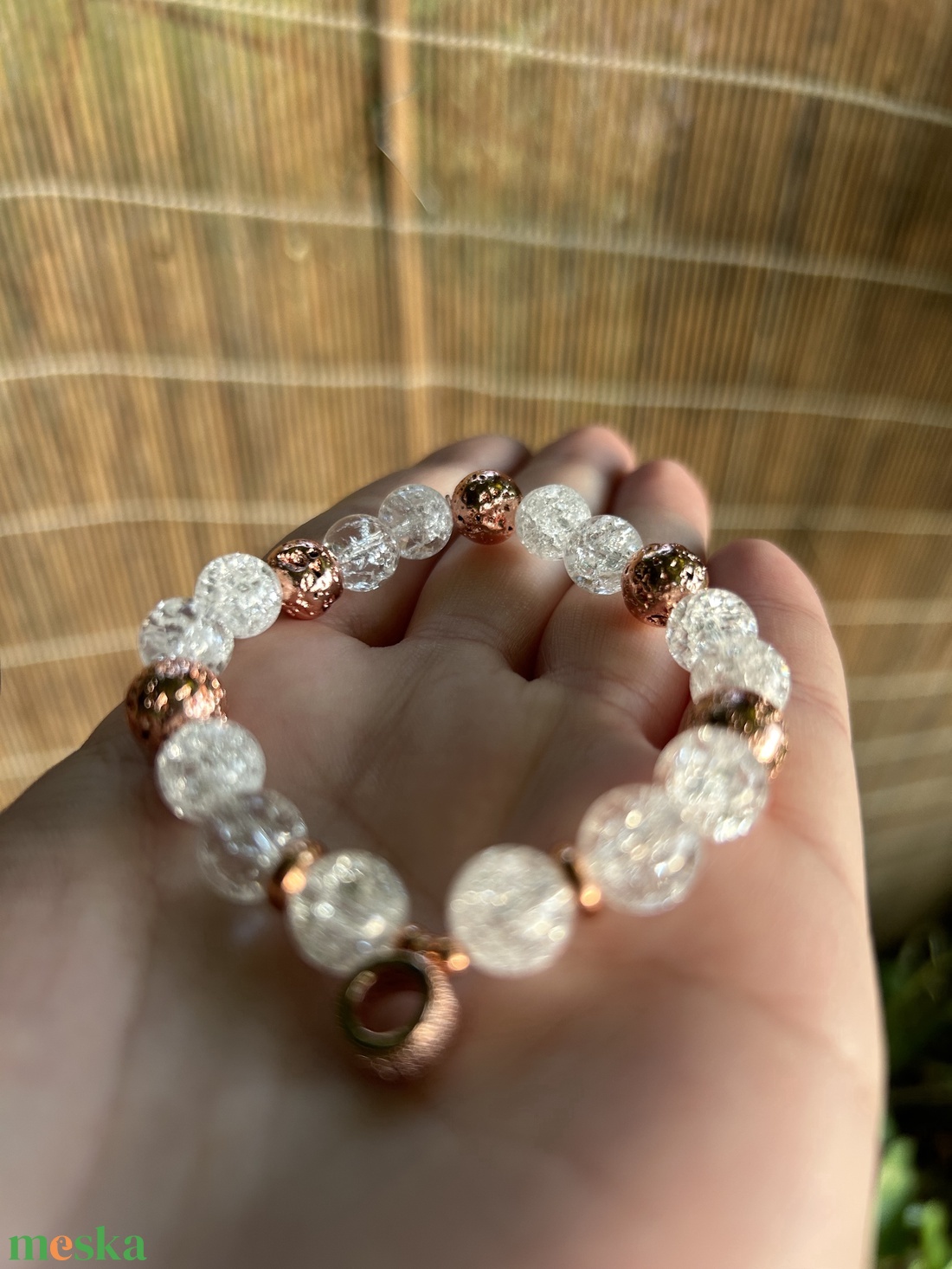 Rose gold ásvány karkötő - ékszer - karkötő - ásványkarkötő - Meska.hu