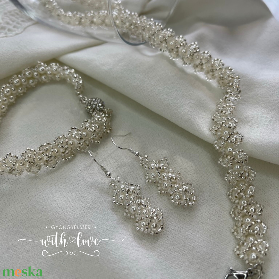 Esküvői ékszer szett - esküvő - ékszer - ékszerszett - Meska.hu