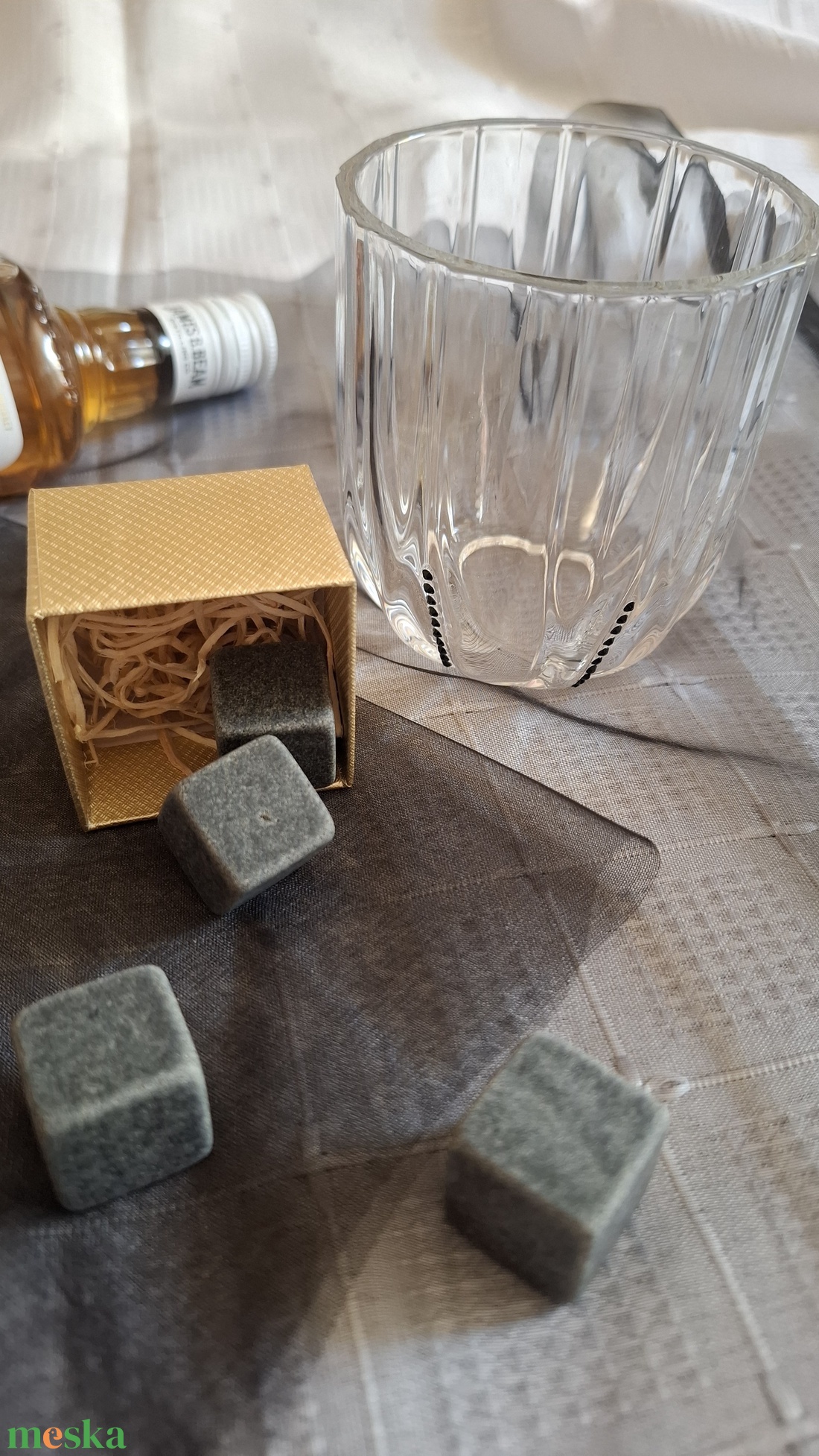 Midnight Gentleman whiskeys pohár box - esküvő - dekoráció - esküvői asztaldísz - Meska.hu