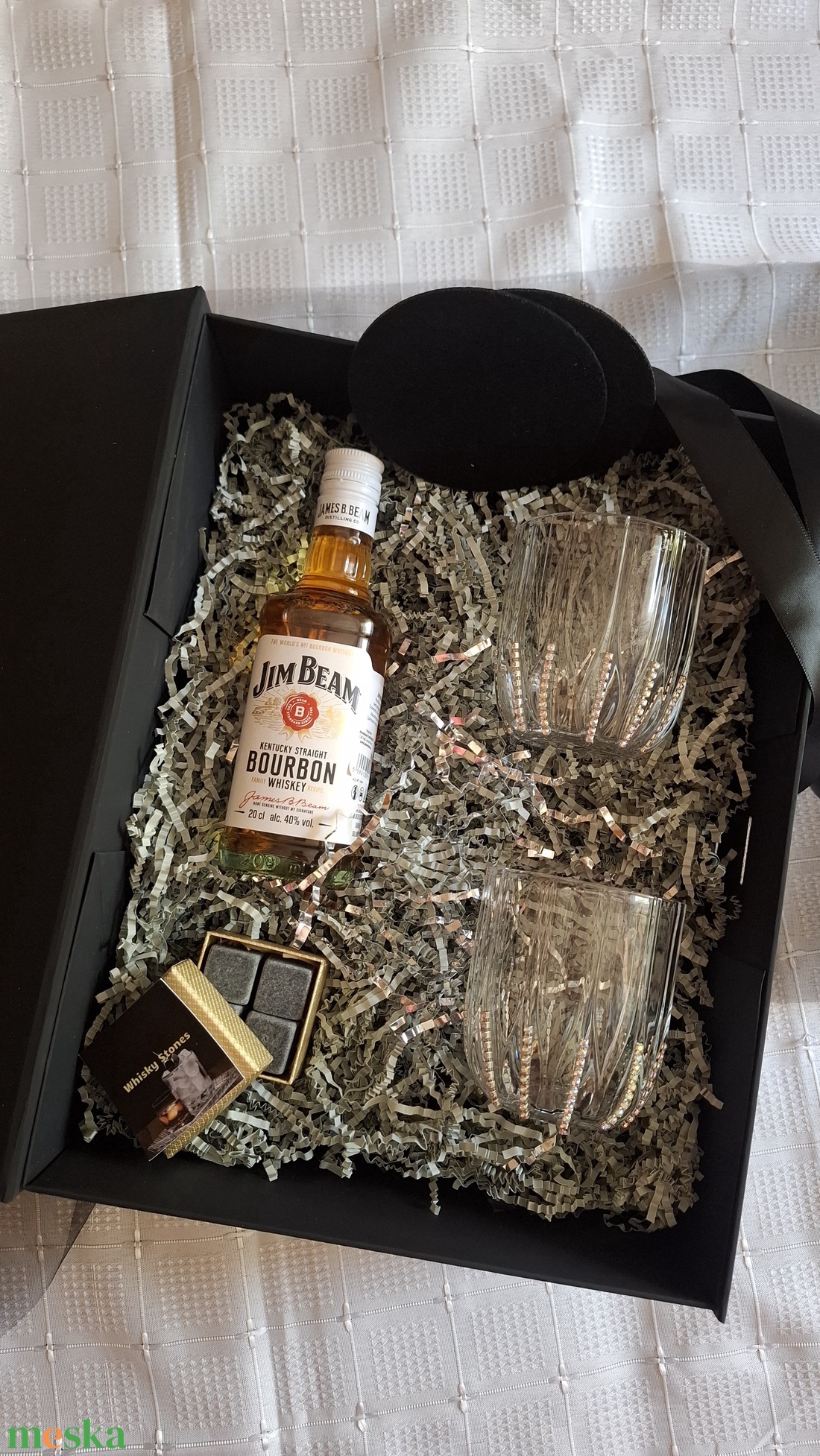 The Silver Gentleman whiskey box - esküvő - dekoráció - esküvői asztaldísz - Meska.hu