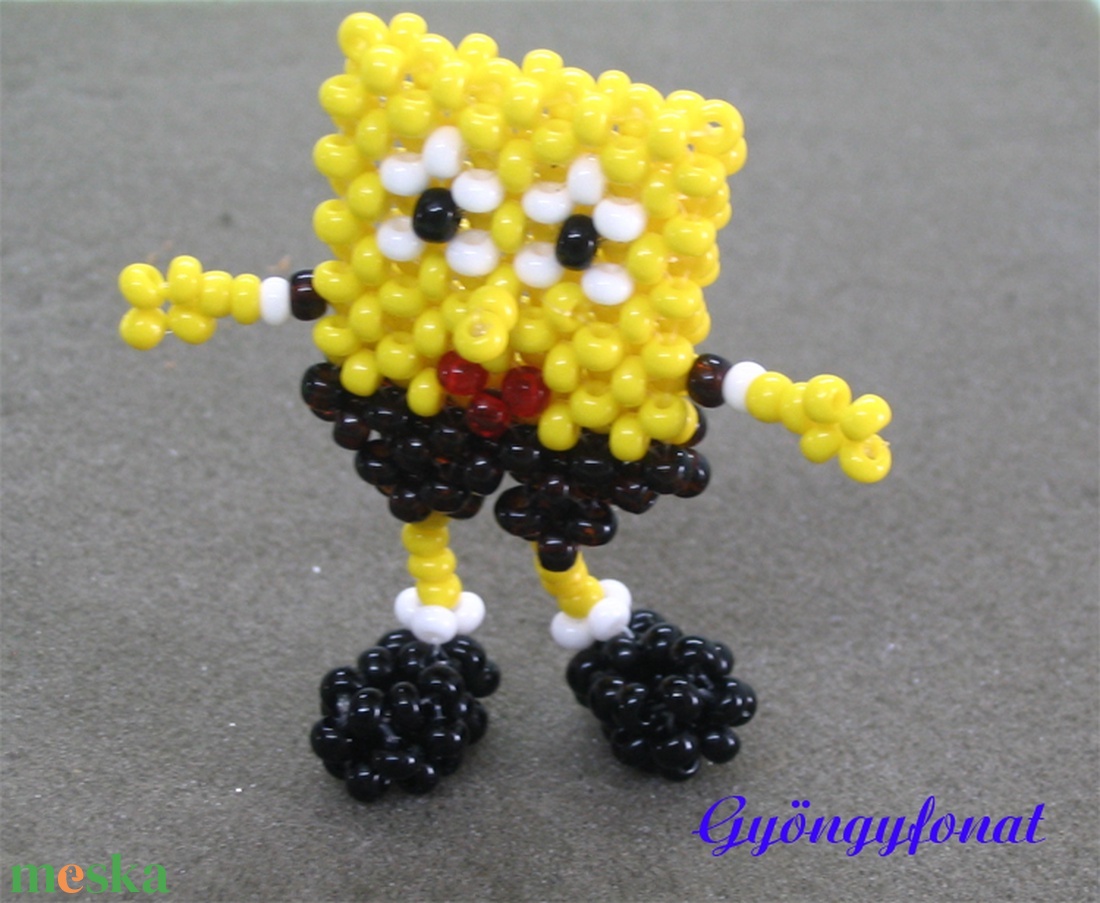 Spongebob gyöngyből, kabalafigura - játék & sport - plüssállat & játékfigura - más figura - Meska.hu Spongebob gyöngyből, kabalafigura - játék & sport - plüssállat & játékfigura - más figura - Meska.hu