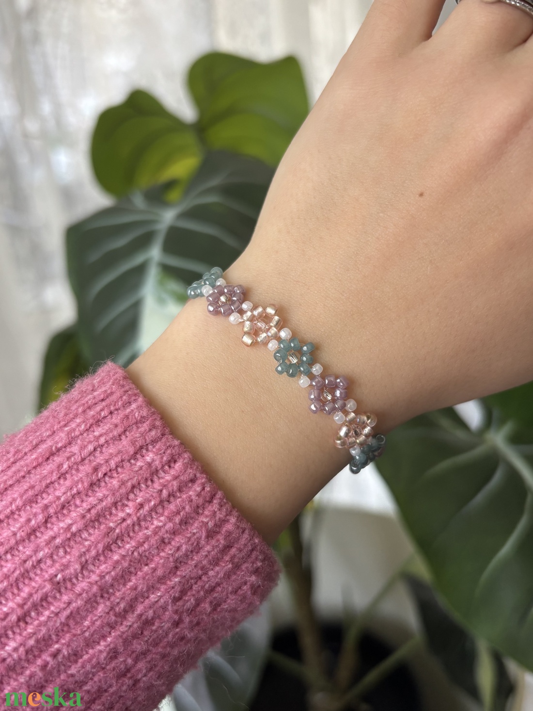 ��� Tündérkert Virágai � kézműves karkötő - ékszer - karkötő - gyöngyös karkötő - Meska.hu