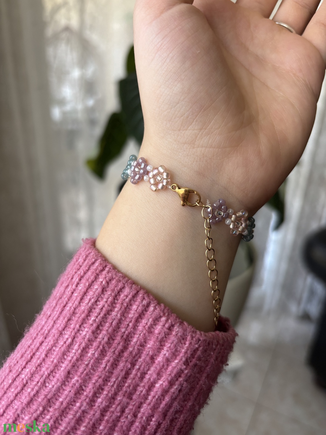 ��� Tündérkert Virágai � kézműves karkötő - ékszer - karkötő - gyöngyös karkötő - Meska.hu