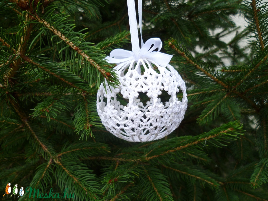 Horgolt gömb - karácsony - Meska.hu