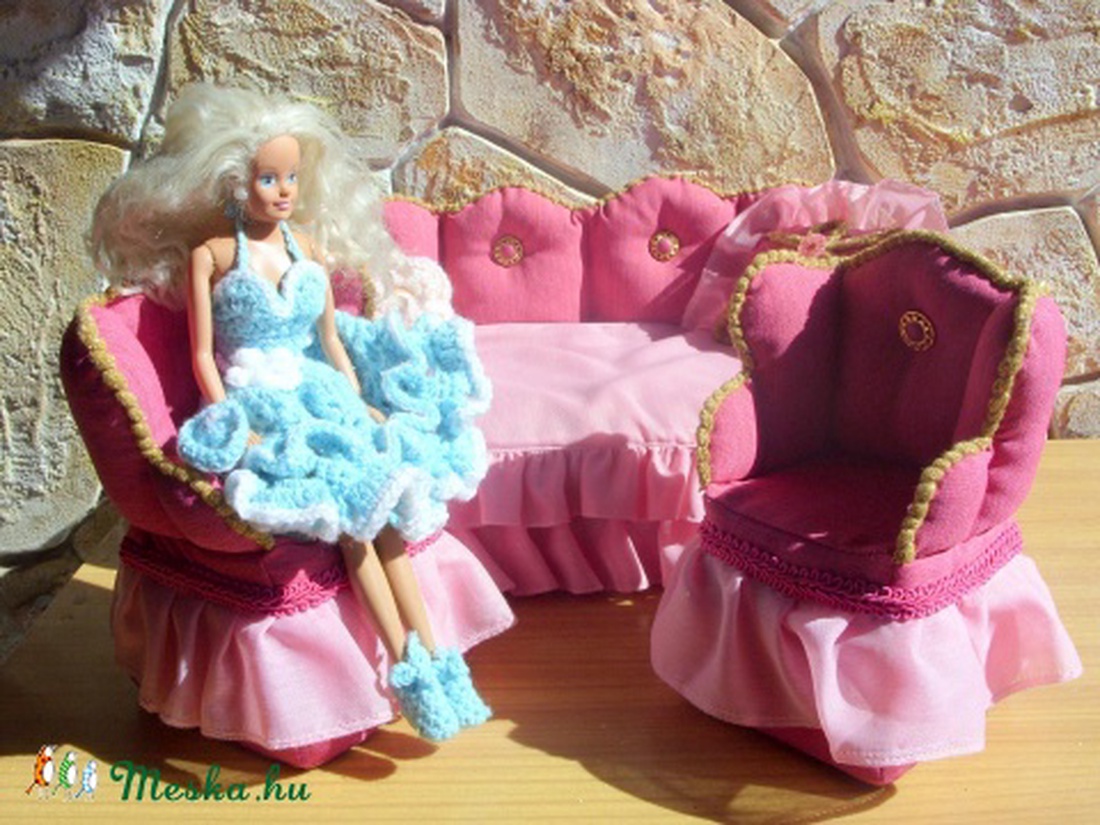 Barbie baba bútor textilből -  - Meska.hu