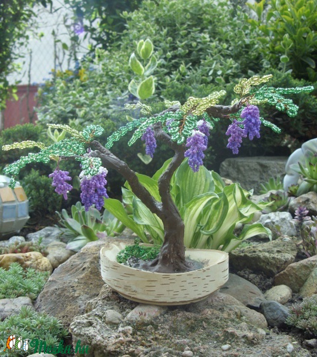 Lila akác gyöngyből -  - Meska.hu