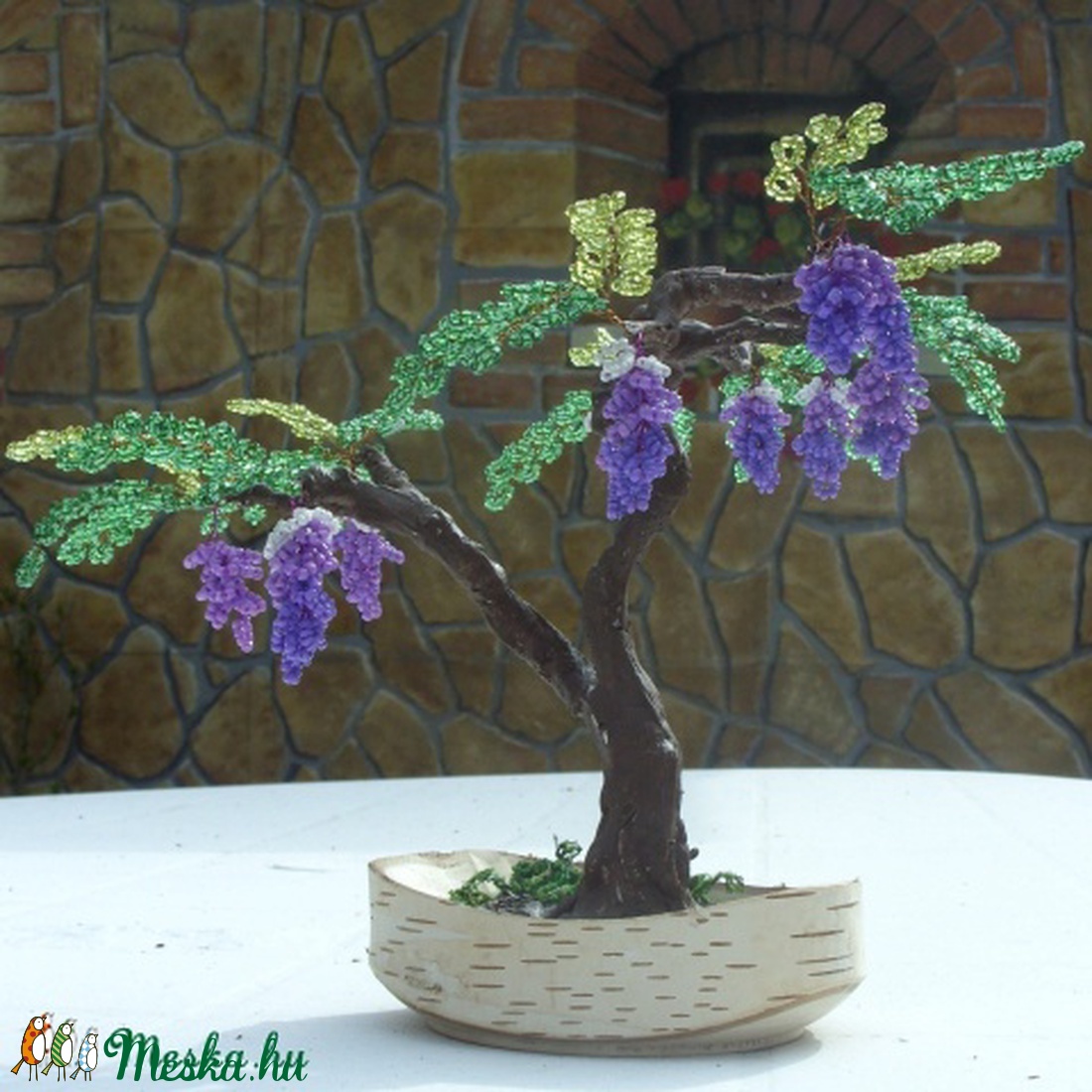 Lila akác gyöngyből -  - Meska.hu