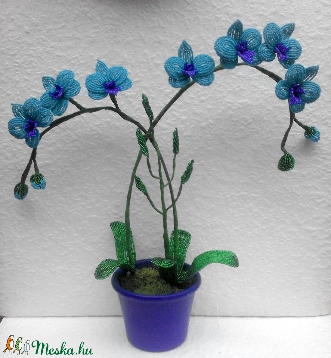 Lepke orchidea türkiz színben - - Meska.hu Lepke orchidea türkiz színben - - Meska.hu