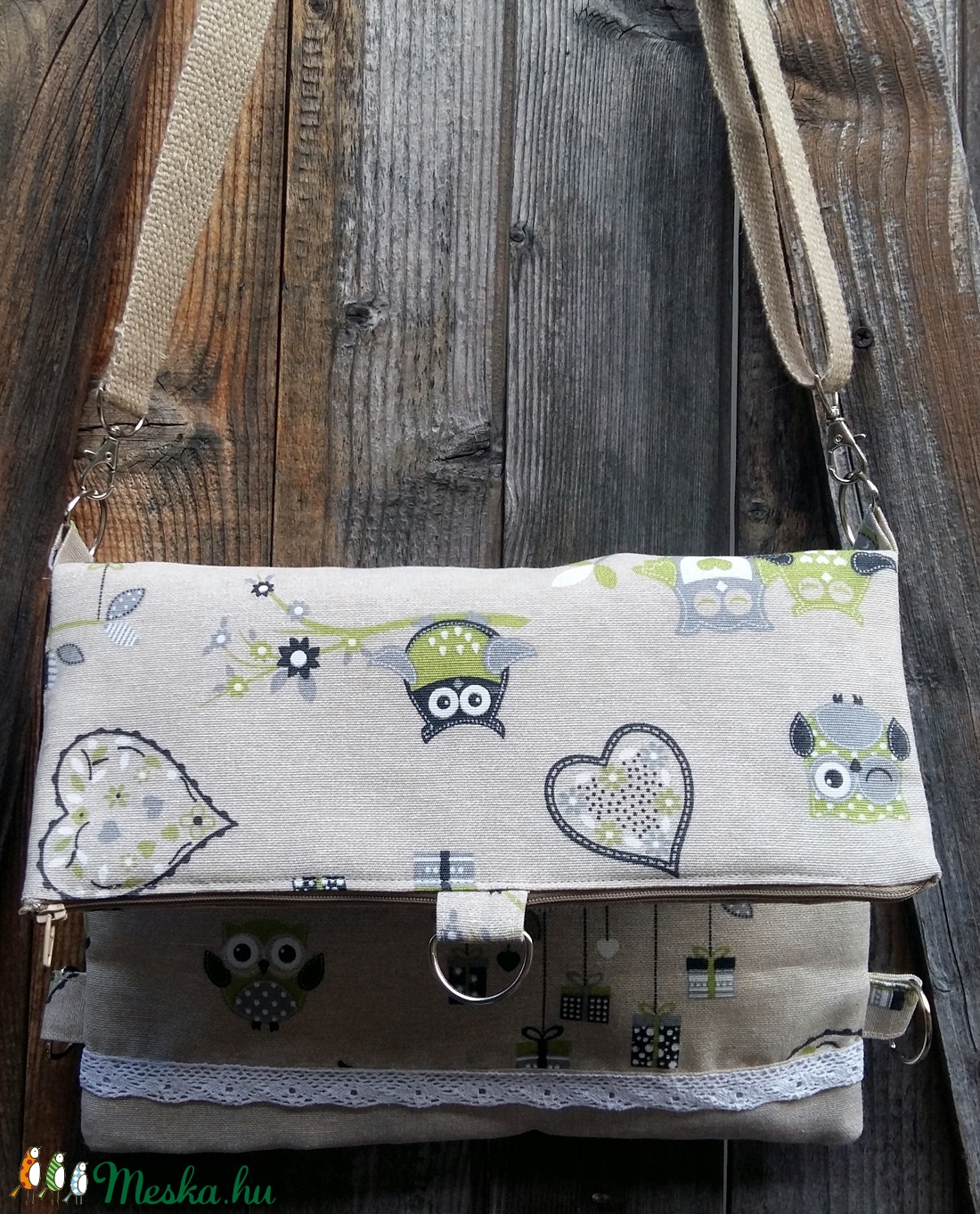 2 az 1-ben baglyos textil táska - - Meska.hu 2 az 1-ben baglyos textil táska - - Meska.hu