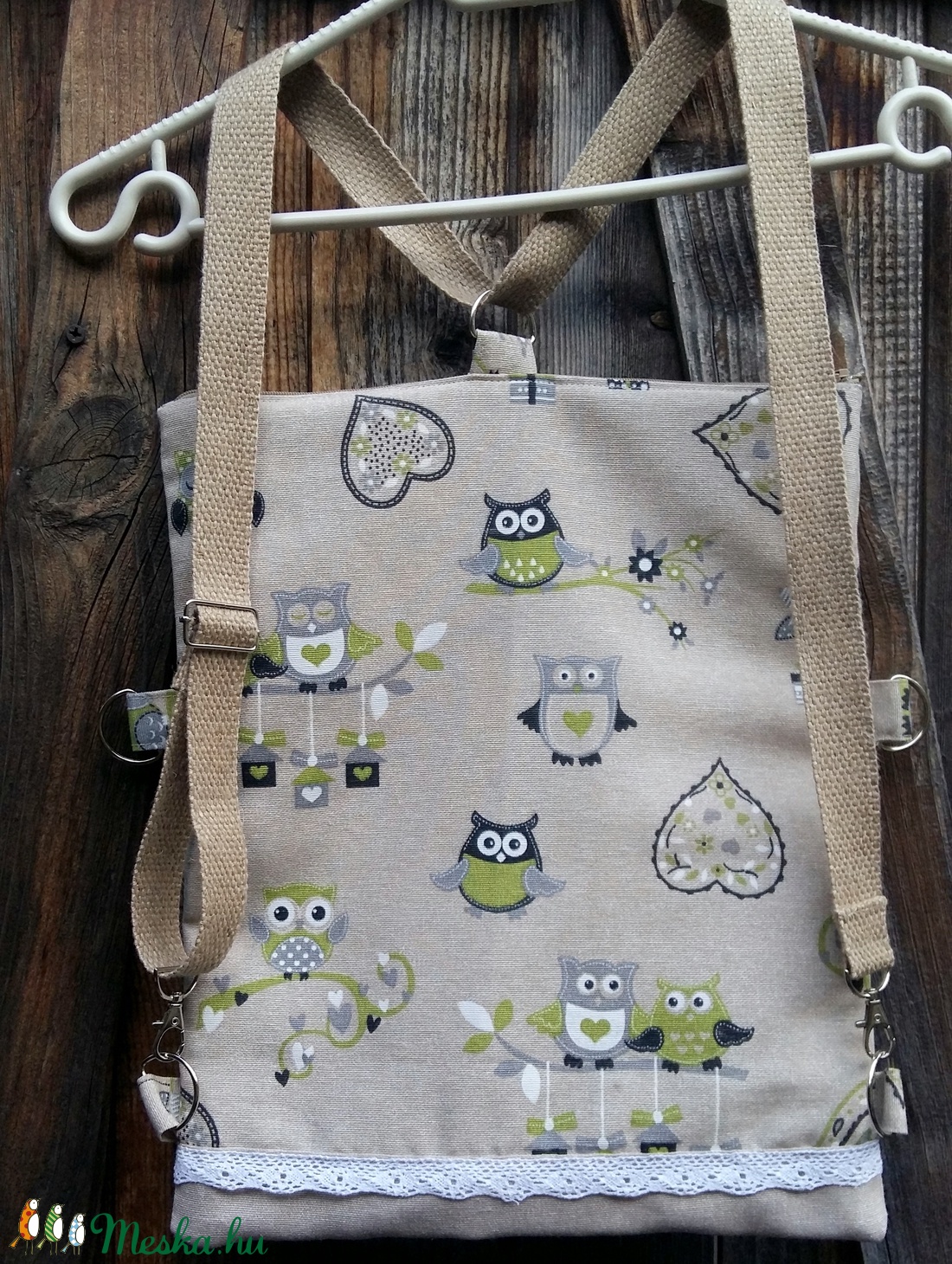 2 az 1-ben baglyos textil táska - - Meska.hu 2 az 1-ben baglyos textil táska - - Meska.hu