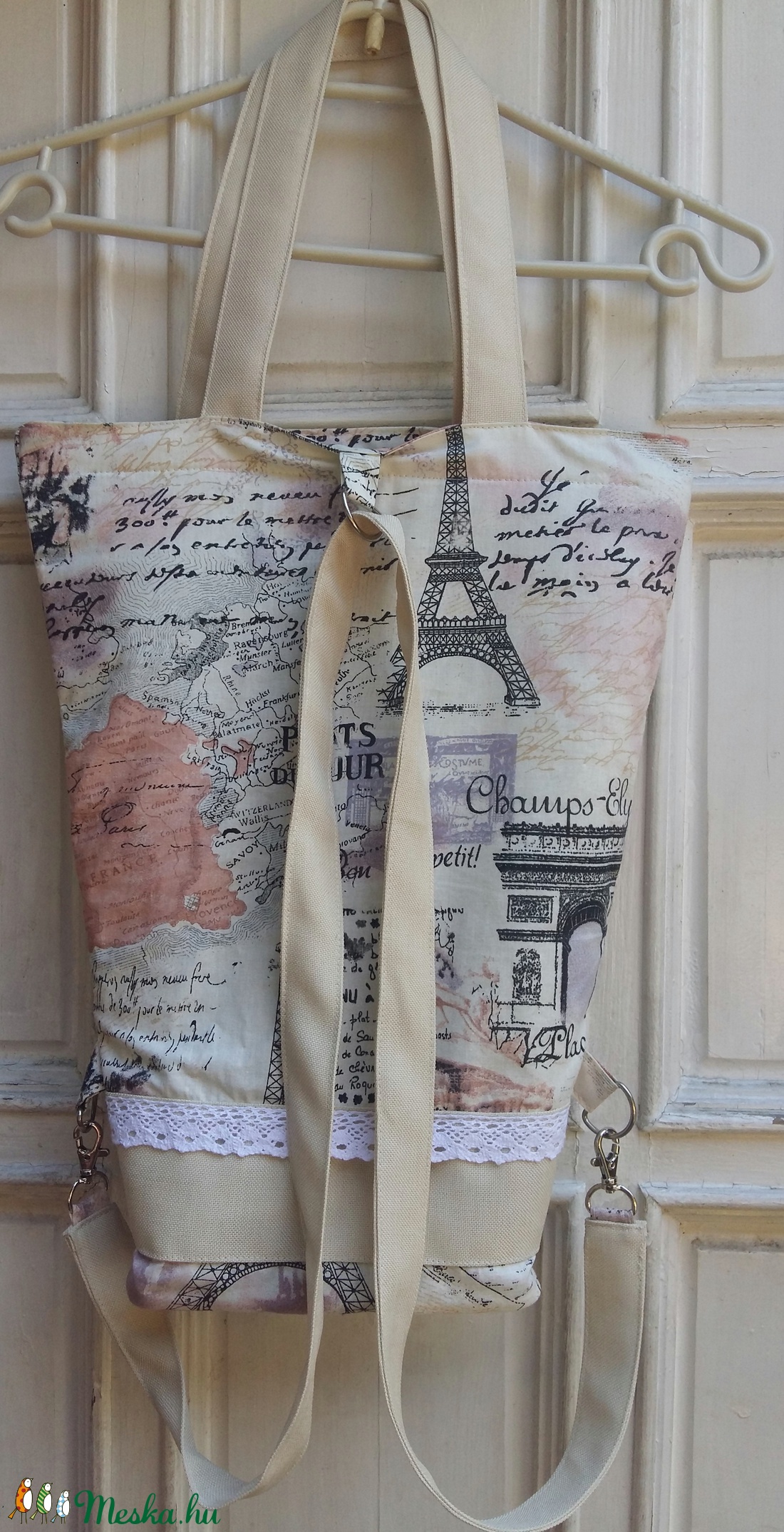 Párizs mintás textil táska - - Meska.hu Párizs mintás textil táska - - Meska.hu