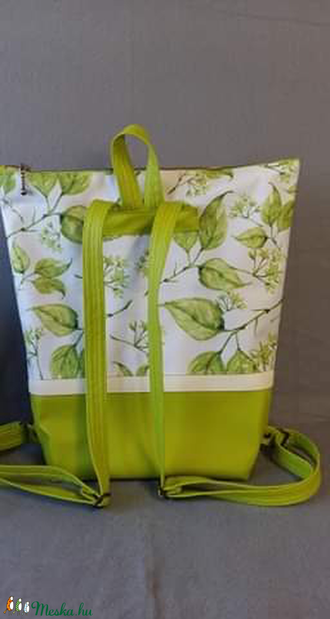 Zöld leveles hátizsák /ZEKE táska / - táska & tok - hátizsák - hátizsák - Meska.hu