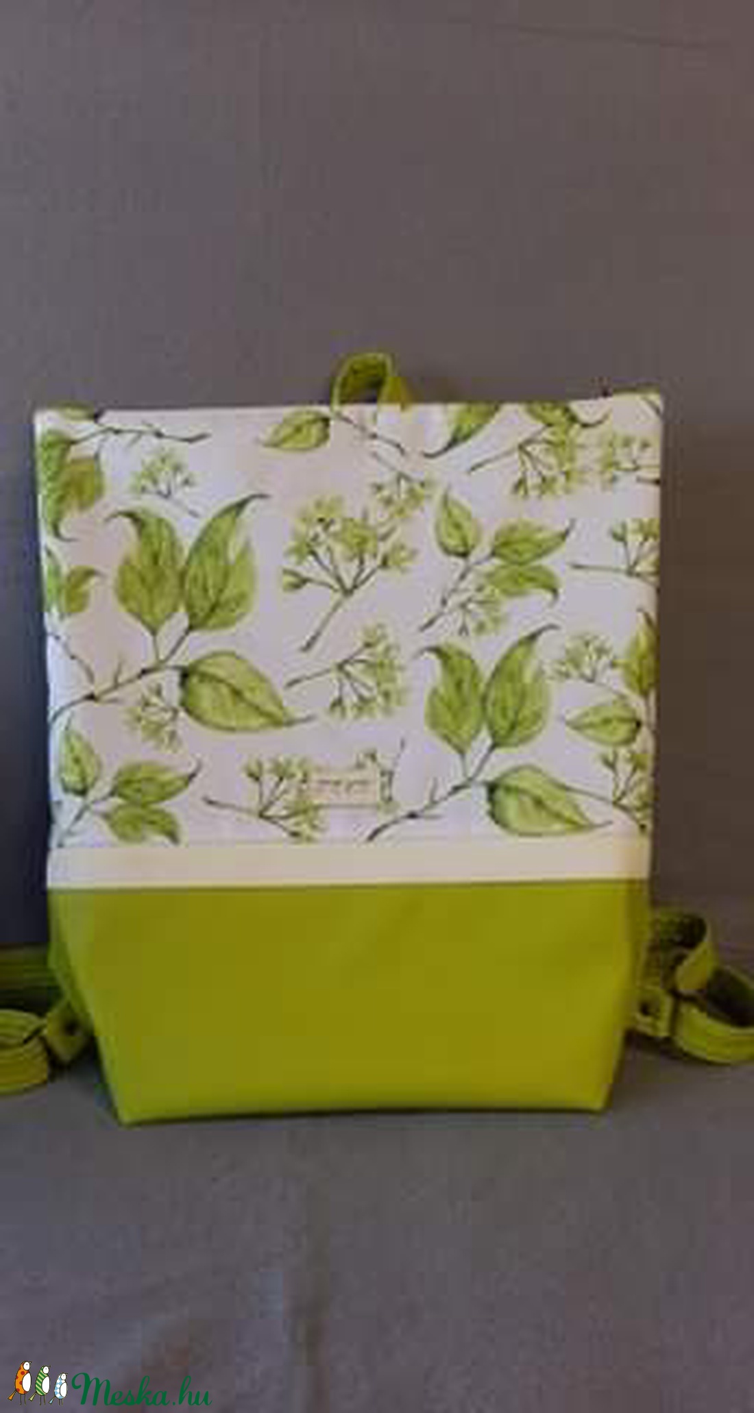 Zöld leveles hátizsák /ZEKE táska / - táska & tok - hátizsák - hátizsák - Meska.hu