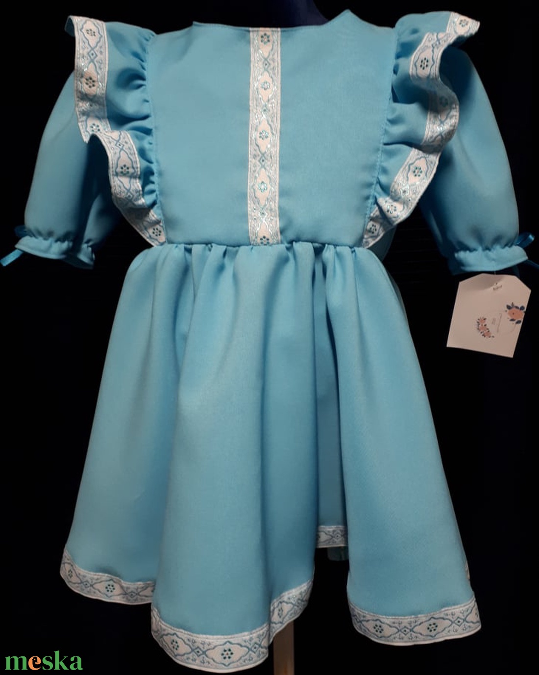 Kék nyári kis ruha - ruha & divat - gyerekruha - ruha - Meska.hu