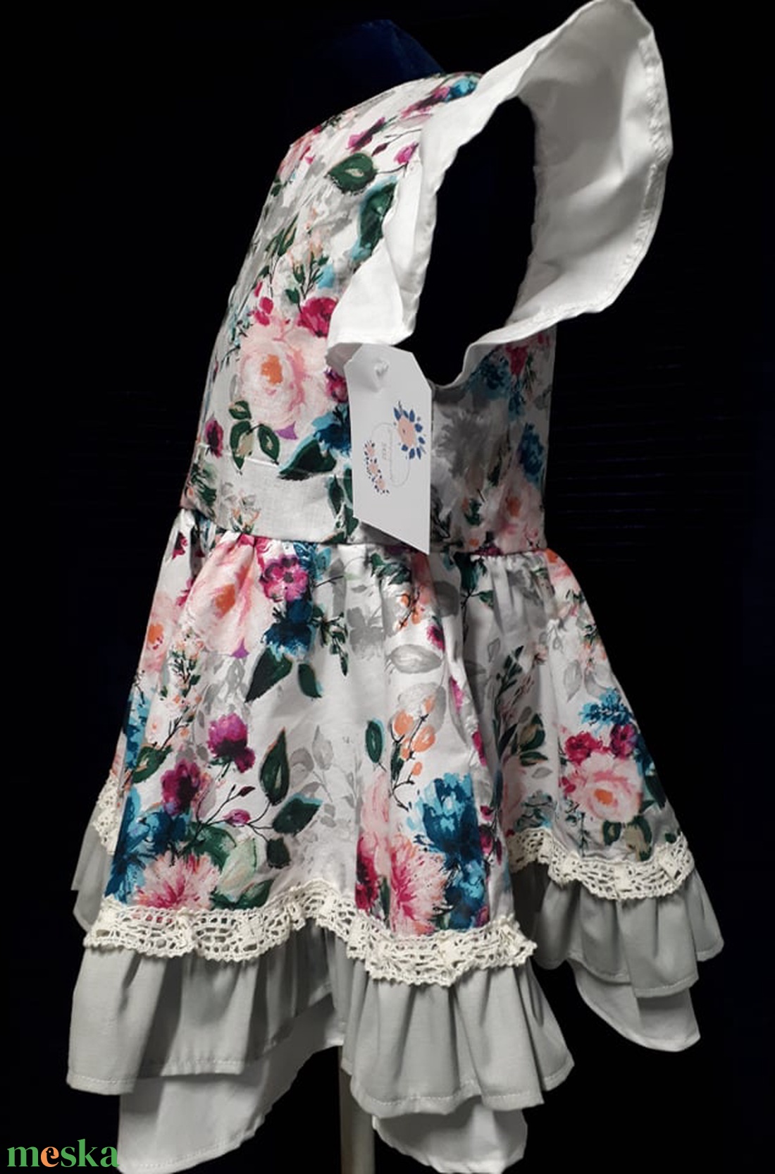 Fodros kis ruha - baba - mama - babaruházat - baba ruhák - Meska.hu