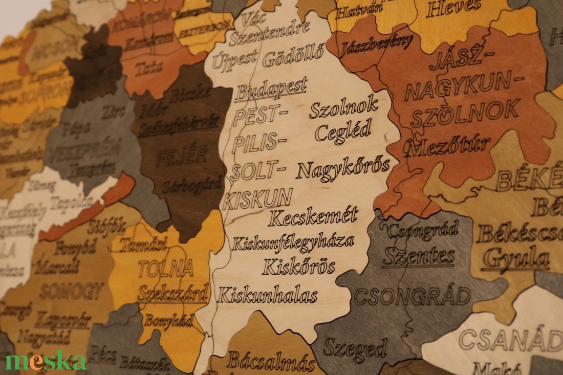 Fa nagy Magyarország térkép - diy (csináld magad) - egységcsomag - Meska.hu