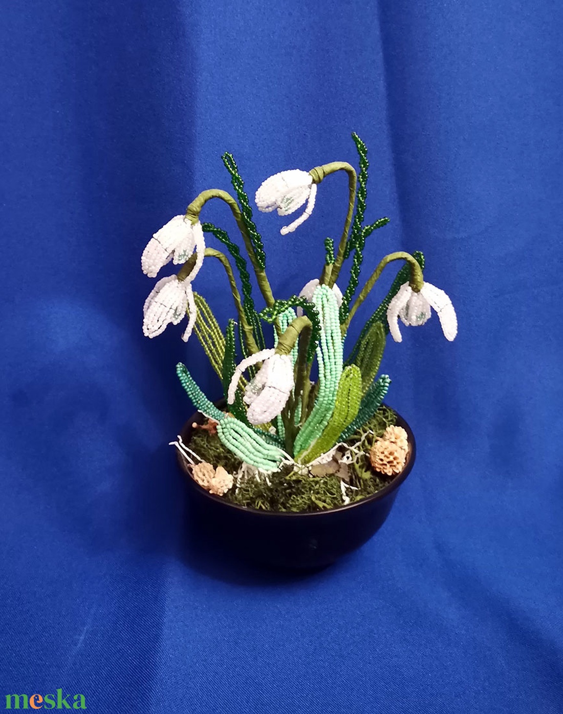 Hóvirág gyöngyből - otthon & életmód - dekoráció - asztal és polc dekoráció - asztaldísz - Meska.hu Hóvirág gyöngyből - otthon & életmód - dekoráció - asztal és polc dekoráció - asztaldísz - Meska.hu