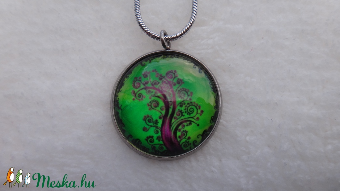 Életfa motívumos nemesacél nyaklánc -  - Meska.hu