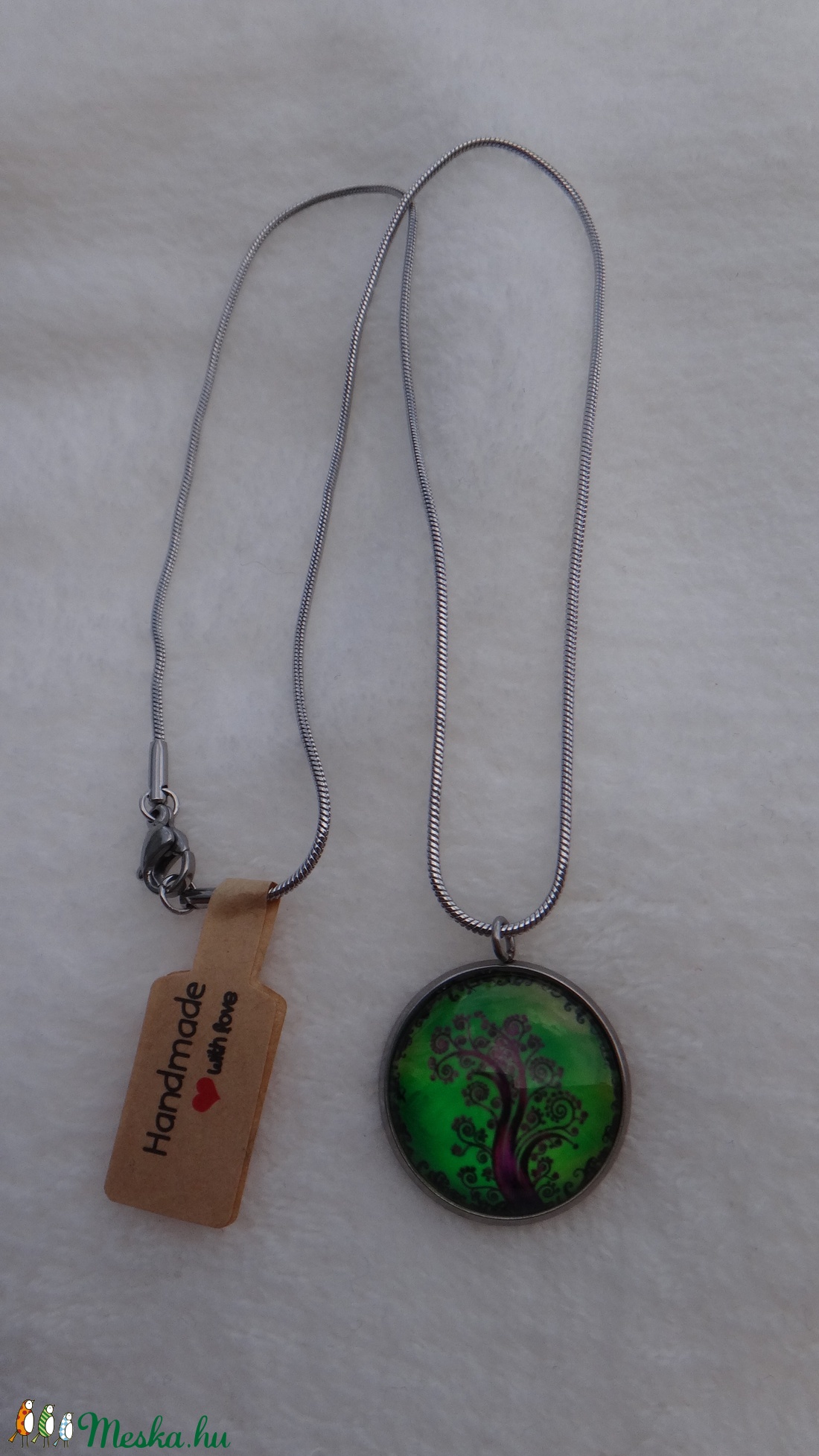 Életfa motívumos nemesacél nyaklánc -  - Meska.hu