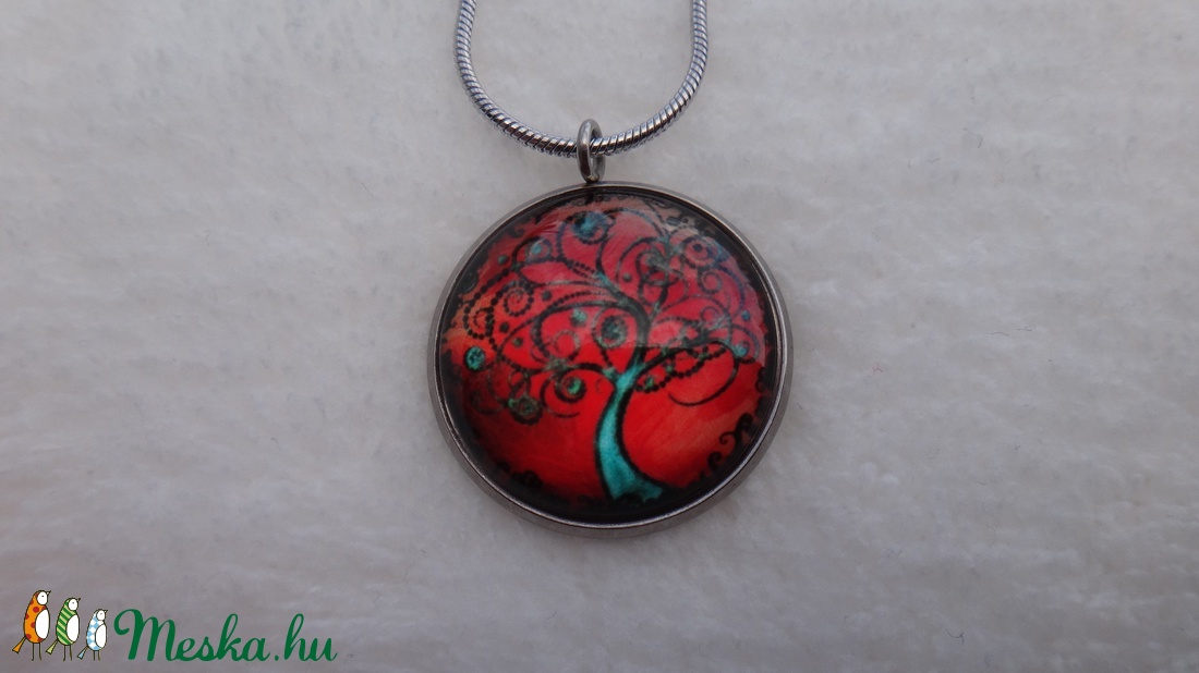 Életfa motívumos nemesacél nyaklánc -  - Meska.hu