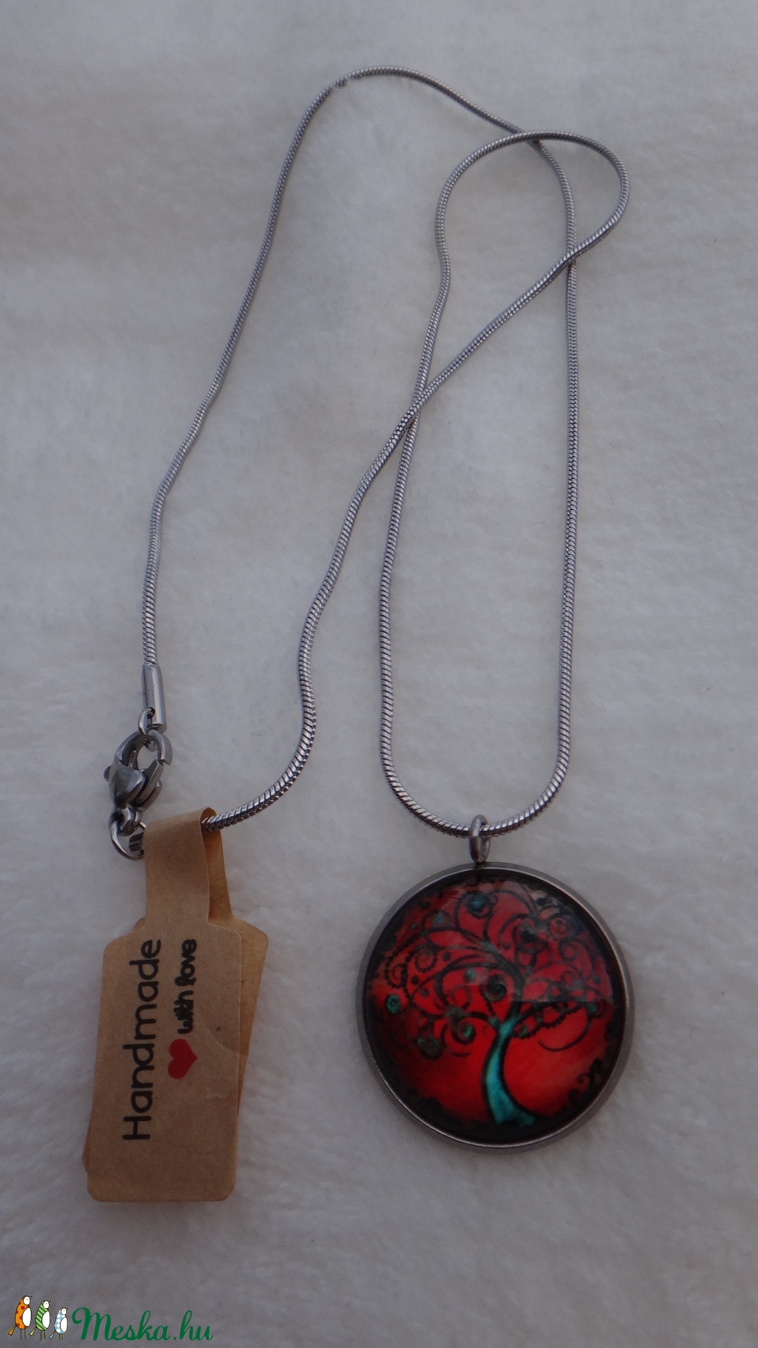 Életfa motívumos nemesacél nyaklánc -  - Meska.hu