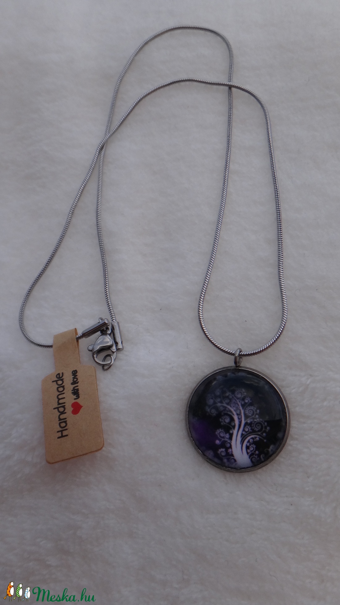 Életfa motívumos nemesacél nyaklánc -  - Meska.hu