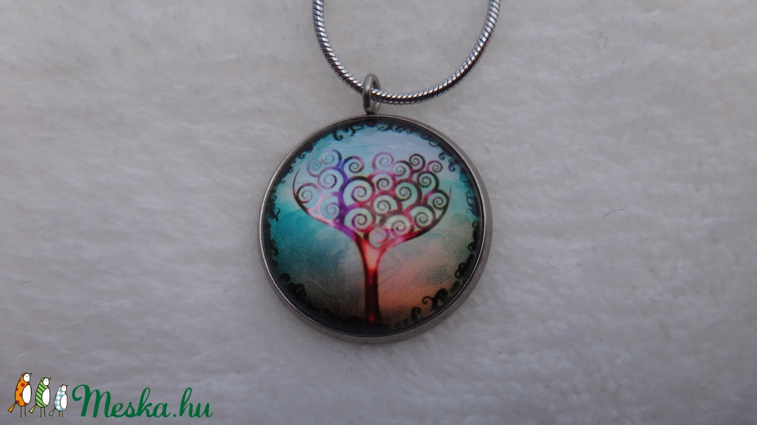 Életfa motívumos nemesacél nyaklánc -  - Meska.hu