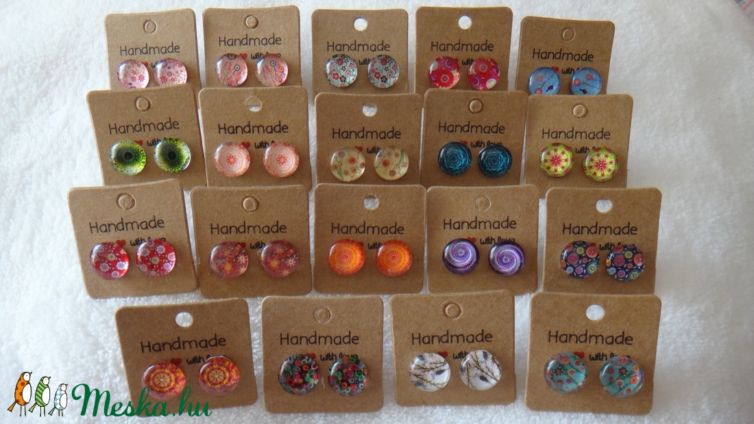 Mandala fülbevaló kis méretű -  - Meska.hu