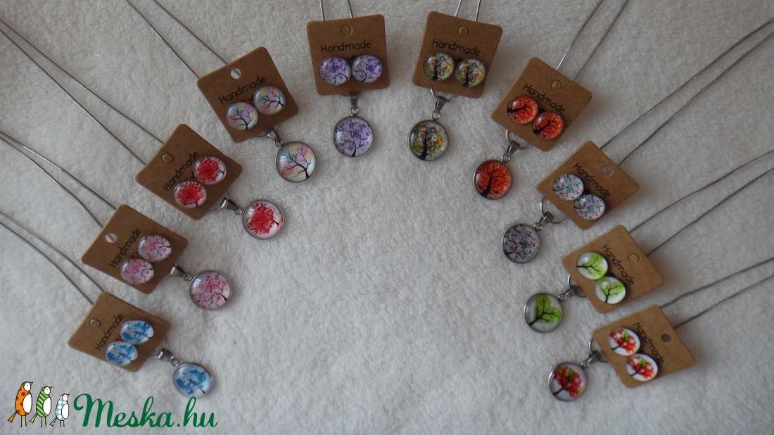 Életfa ékszerszett zöld -  - Meska.hu