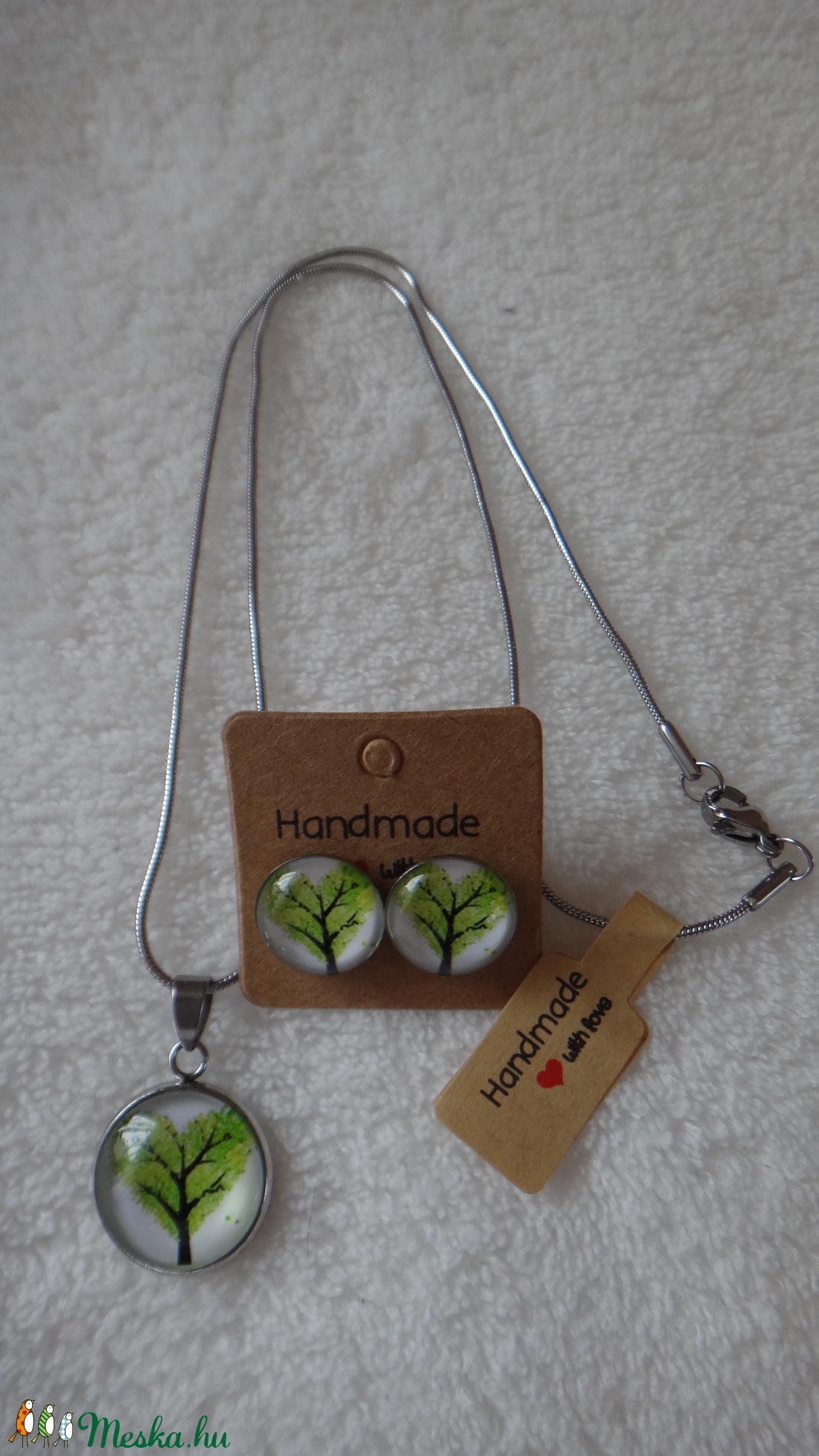 Életfa ékszerszett zöld -  - Meska.hu