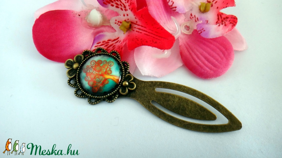 Üveglencsés könyvjelző életfa -  - Meska.hu