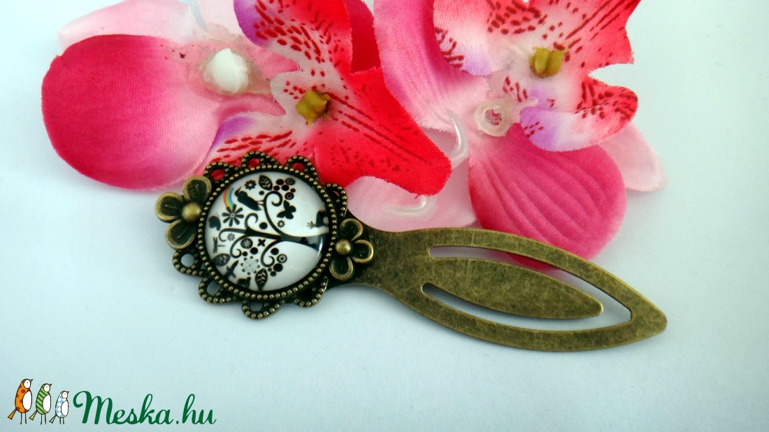 Üveglencsés könyvjelző életfa -  - Meska.hu