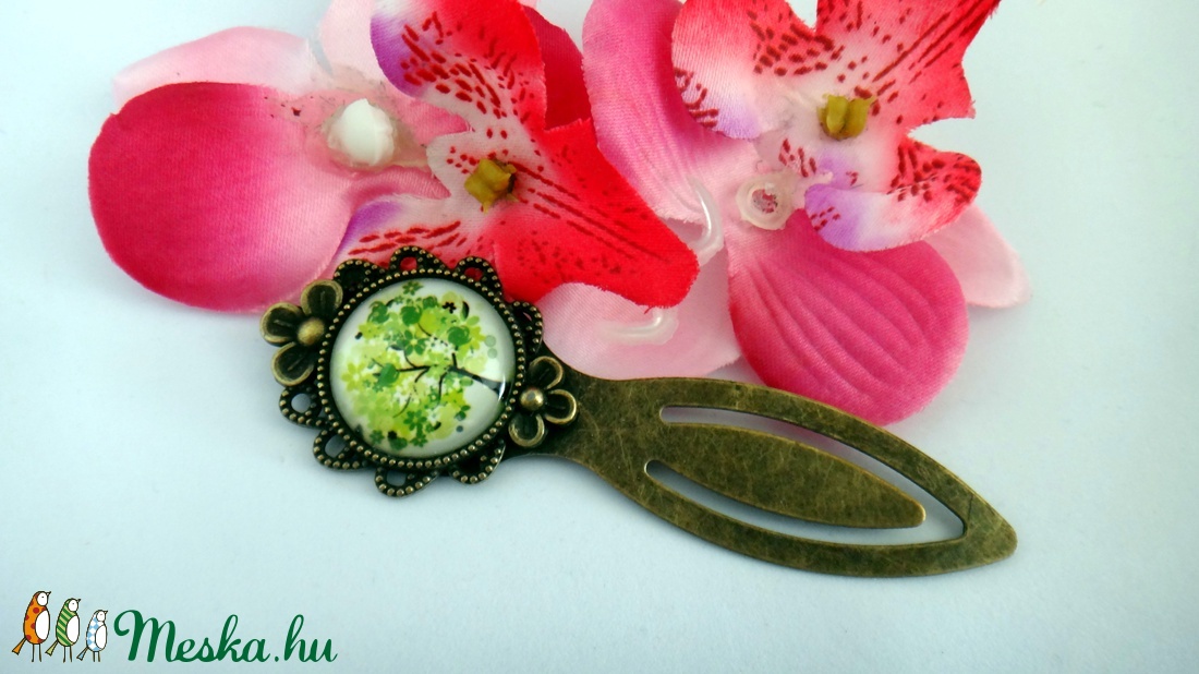 Üveglencsés könyvjelző életfa -  - Meska.hu