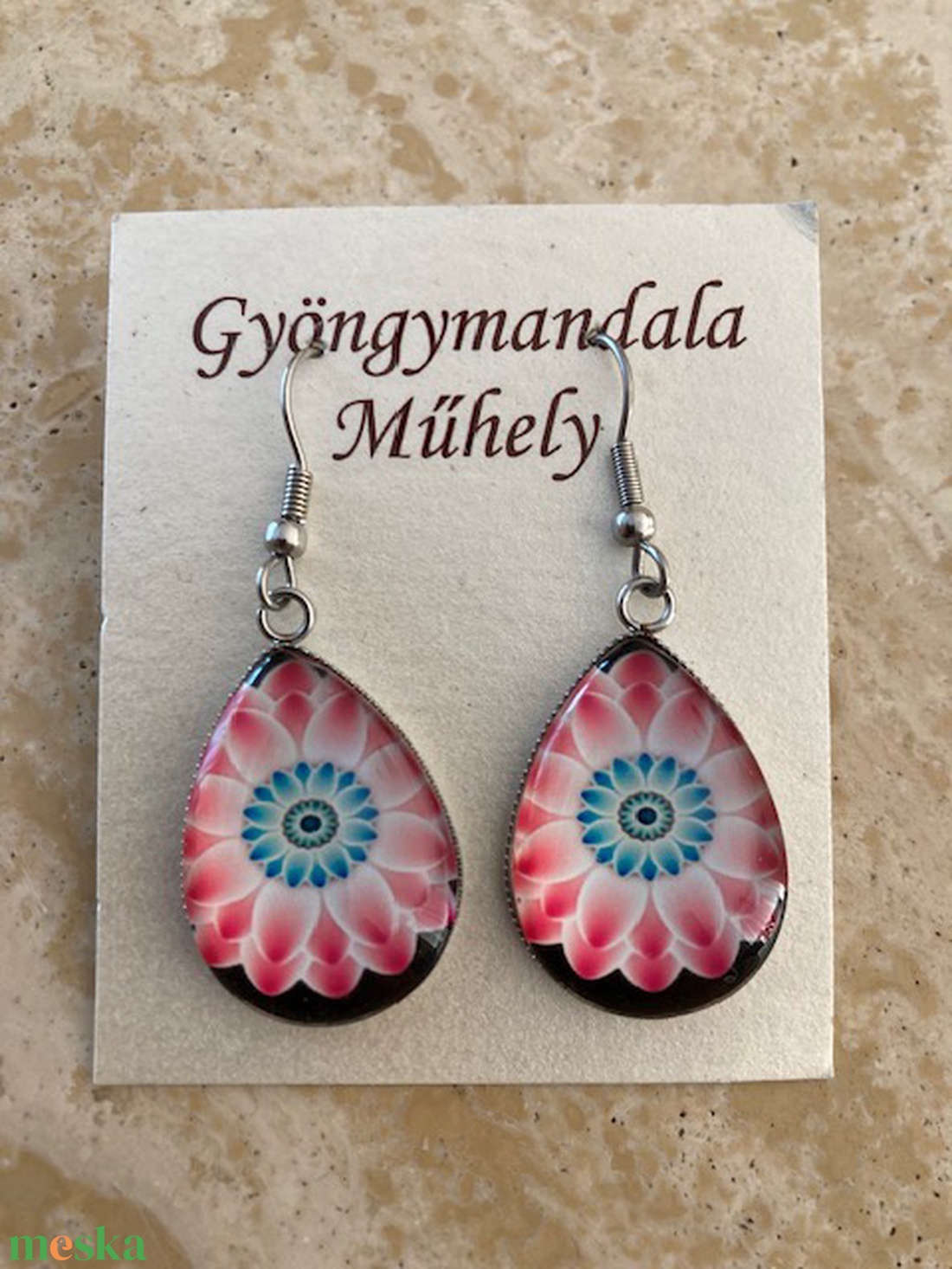 Üveglencsés nemesacél divatékszer! /17. - ékszer - fülbevaló - fülékszer - Meska.hu