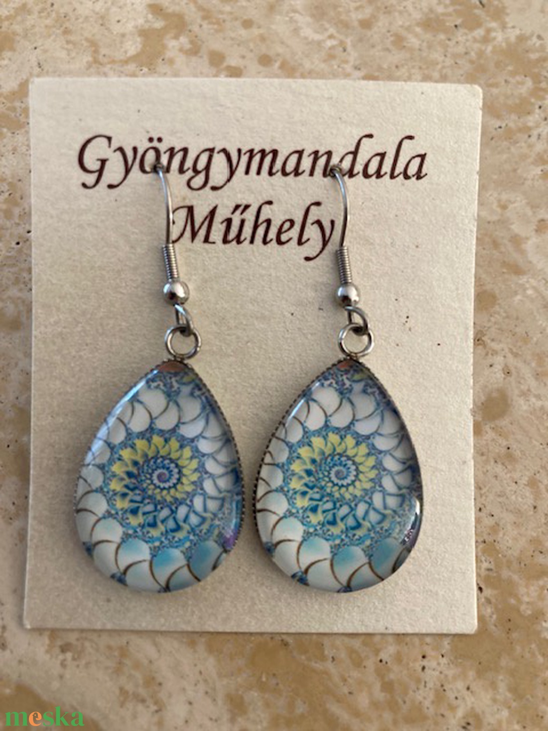 Üveglencsés nemesacél divatékszer! /15. - ékszer - fülbevaló - fülékszer - Meska.hu