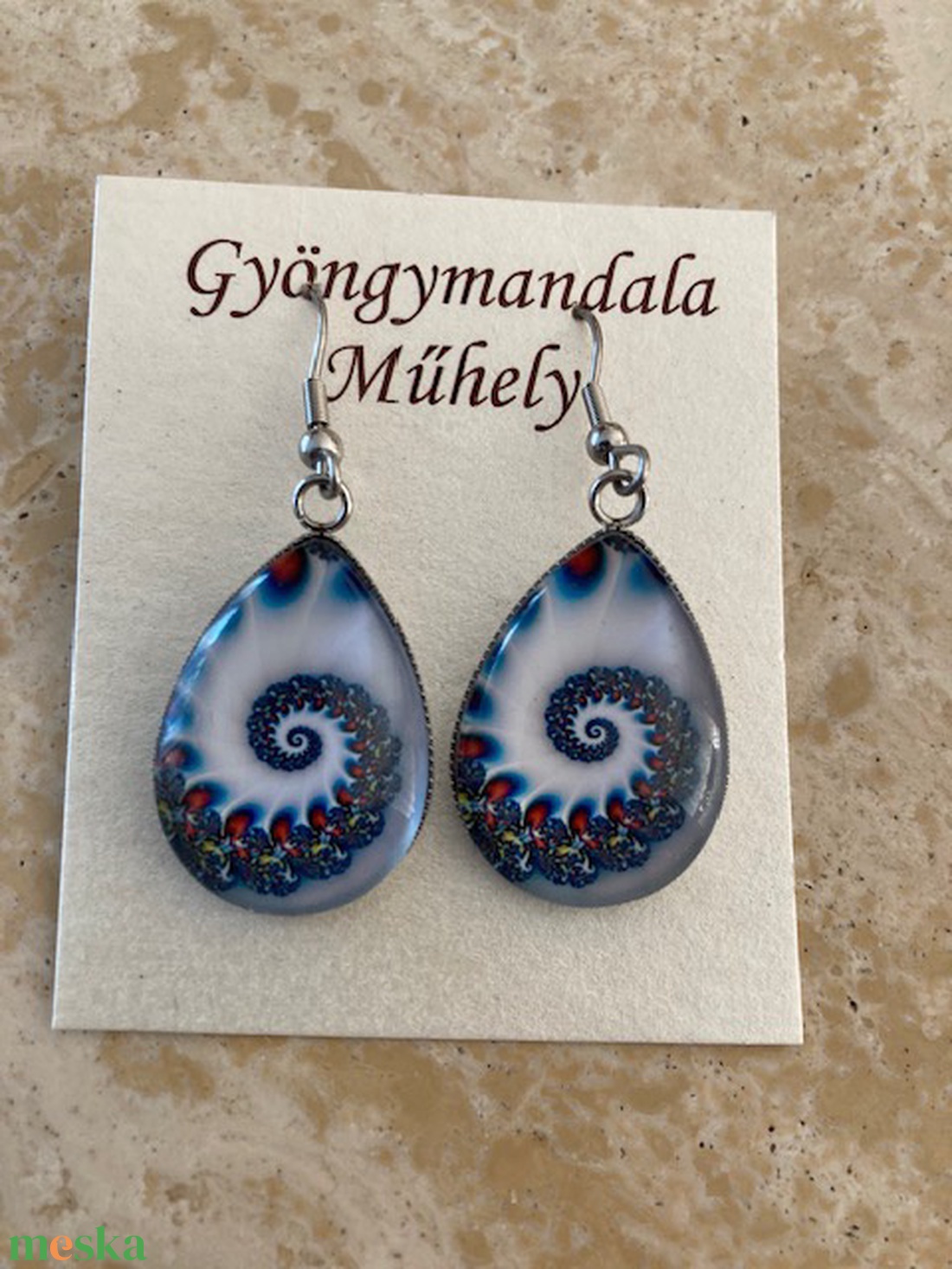 Üveglencsés nemesacél divatékszer! /14. - ékszer - fülbevaló - fülékszer - Meska.hu