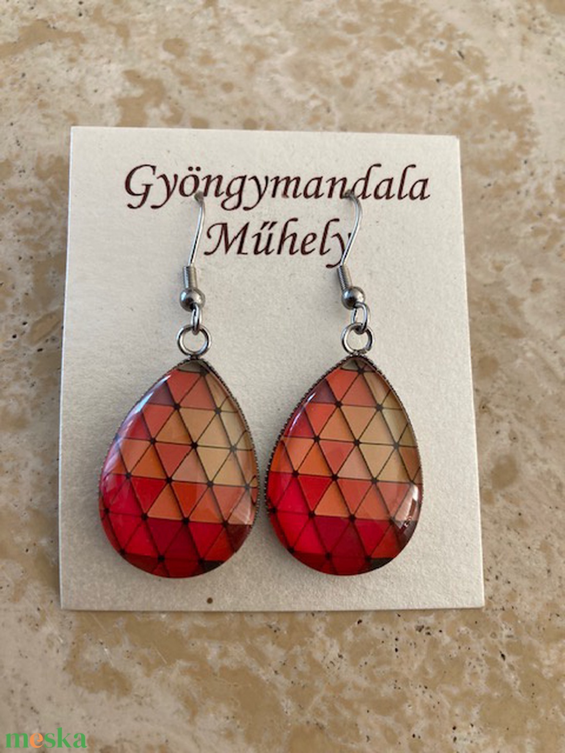 Üveglencsés nemesacél divatékszer! /13. - ékszer - fülbevaló - fülékszer - Meska.hu