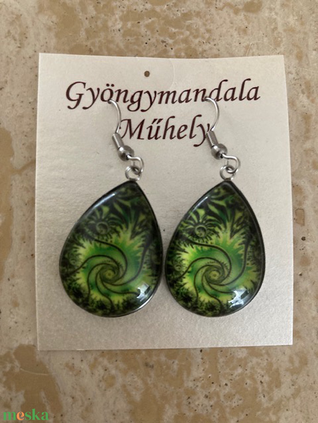 Üveglencsés nemesacél divatékszer! /10. - ékszer - fülbevaló - fülékszer - Meska.hu