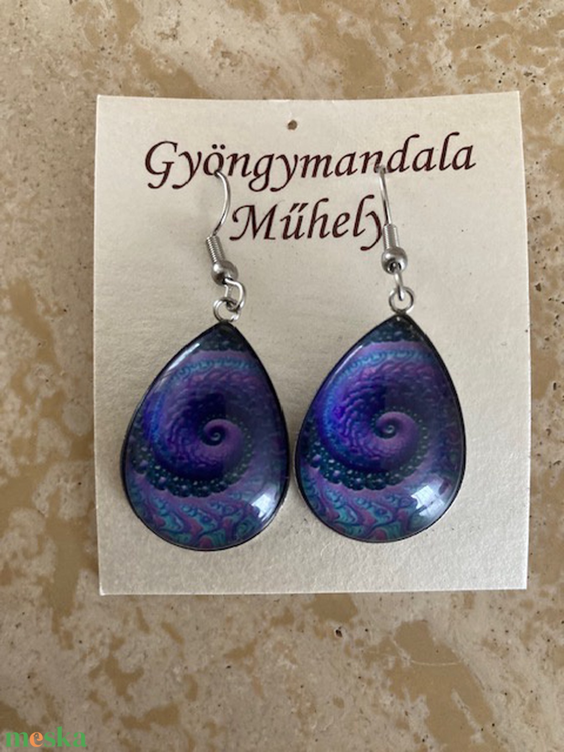 Üveglencsés nemesacél divatékszer! /9. - ékszer - fülbevaló - fülékszer - Meska.hu