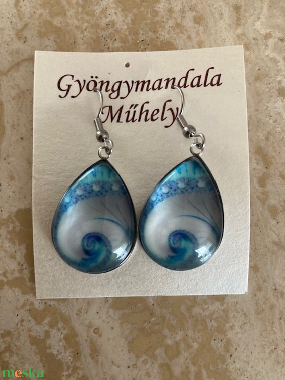 Üveglencsés nemesacél divatékszer! /8. - ékszer - fülbevaló - fülékszer - Meska.hu