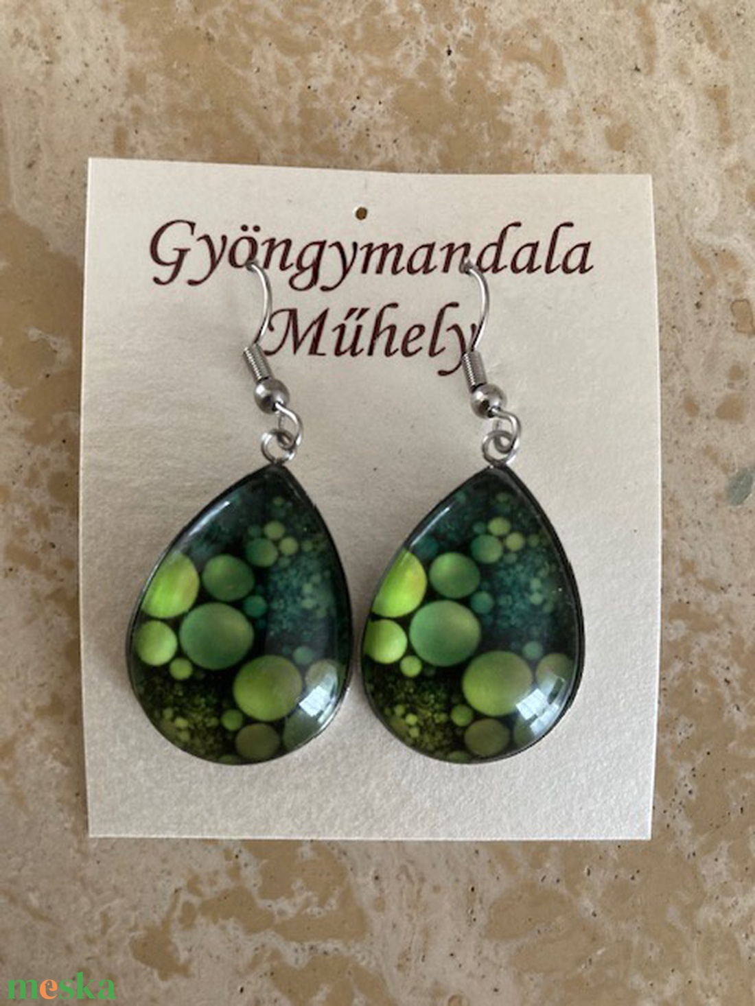 Üveglencsés nemesacél divatékszer! /6. - ékszer - fülbevaló - fülékszer - Meska.hu