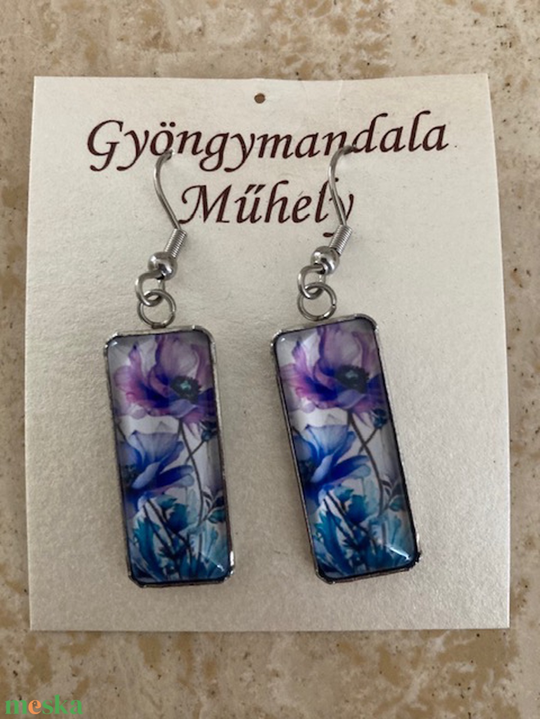 Üveglencsés nemesacél divatékszer! /4. - ékszer - fülbevaló - fülékszer - Meska.hu