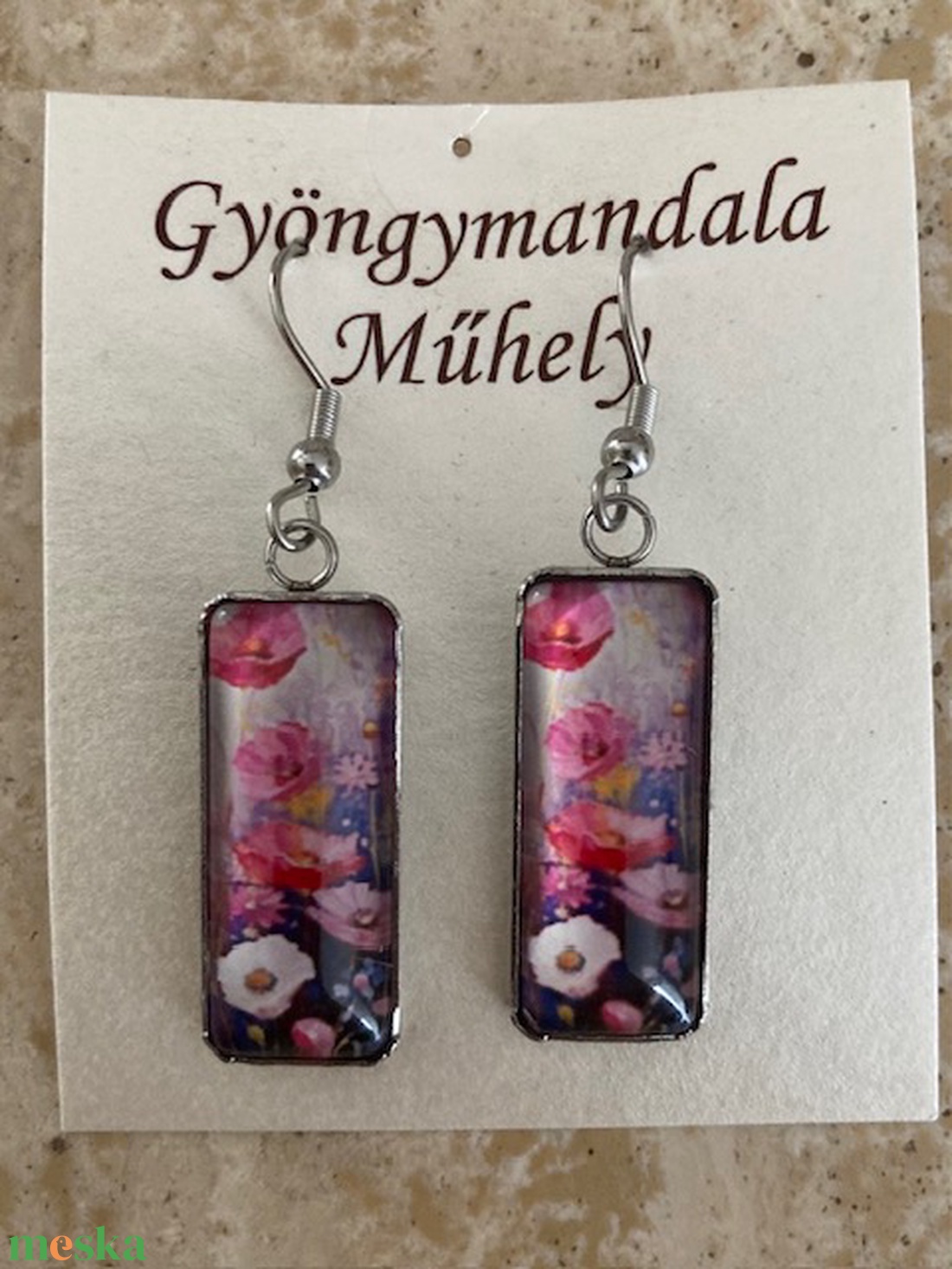 Üveglencsés nemesacél divatékszer! /3. - ékszer - fülbevaló - fülékszer - Meska.hu