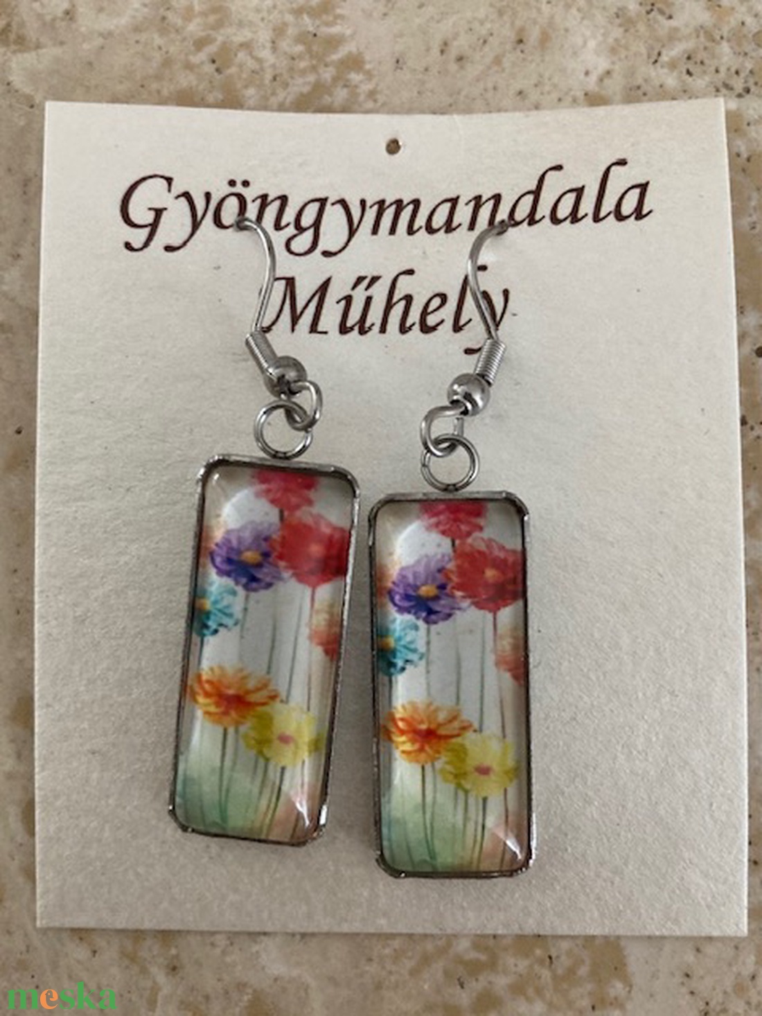 Üveglencsés nemesacél divatékszer! /2. - ékszer - fülbevaló - fülékszer - Meska.hu