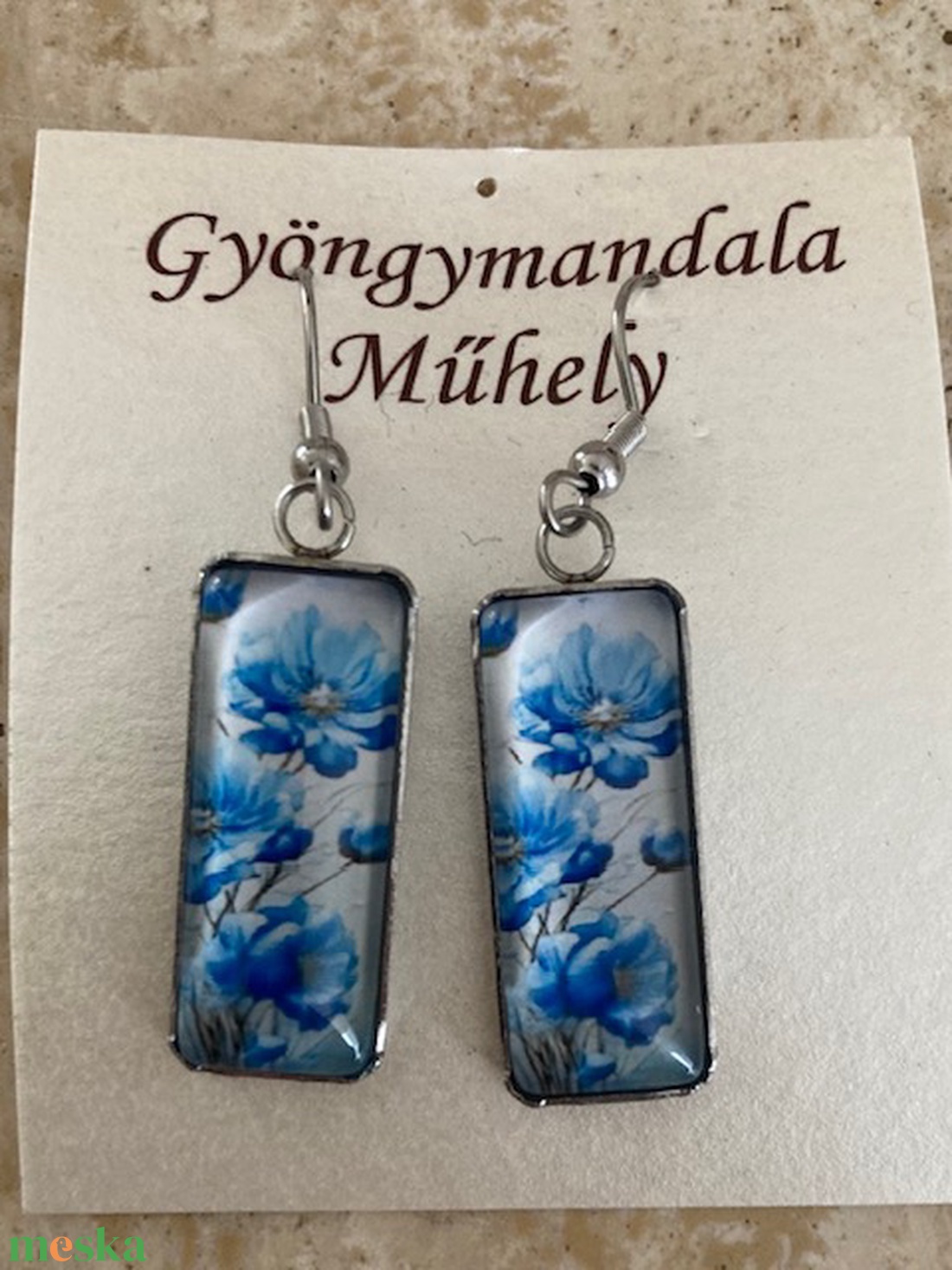 Üveglencsés nemesacél divatékszer! / 1. - ékszer - fülbevaló - fülékszer - Meska.hu