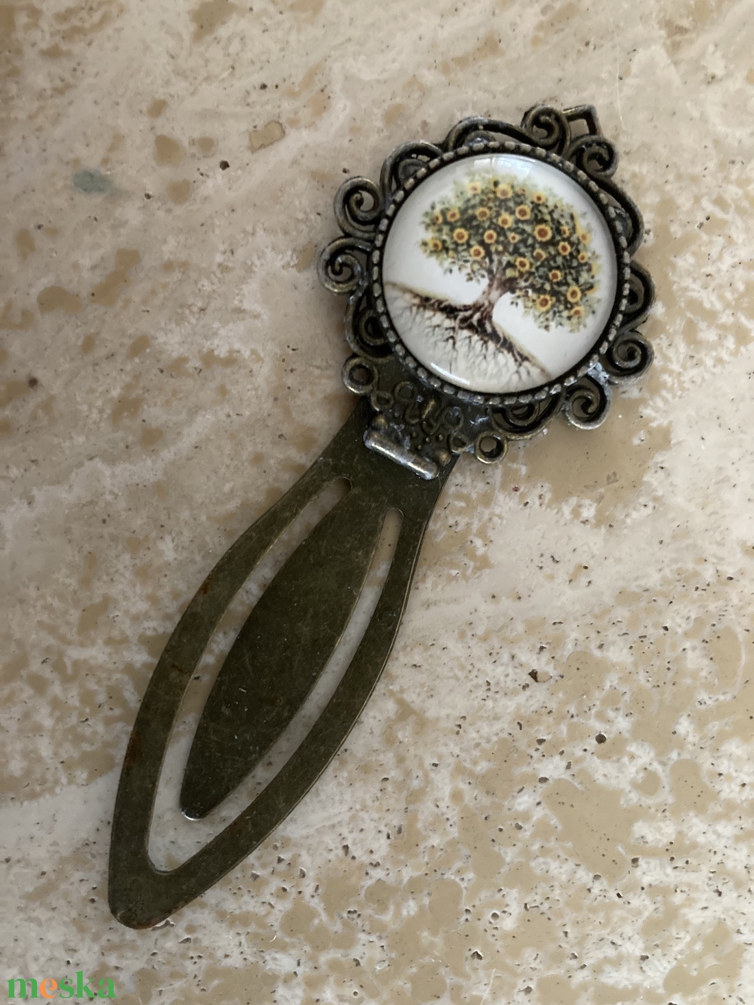 Üveglencsés könyvjelző-Életfa / 4. - könyv & zene - könyvjelző - Meska.hu