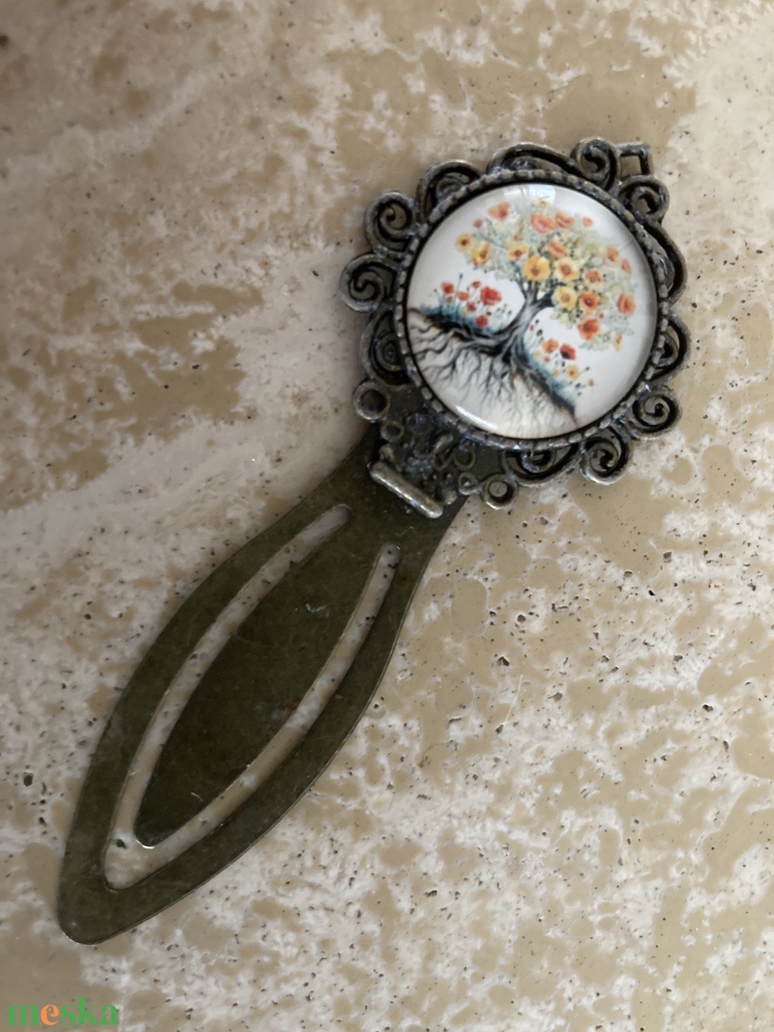 Üveglencsés könyvjelző-Életfa / 2. - könyv & zene - könyvjelző - Meska.hu