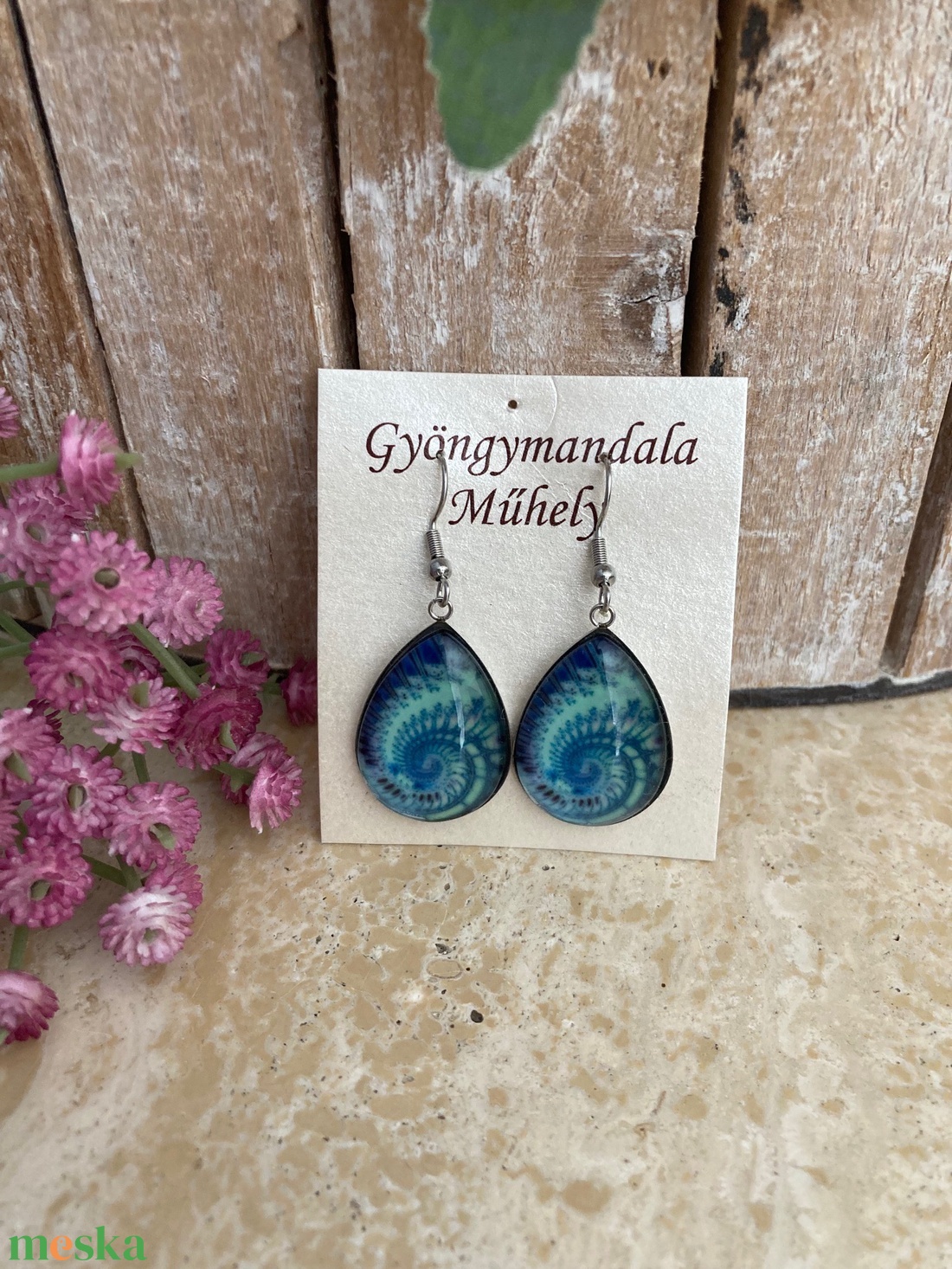 Üveglencsés nemesacél divatékszer! /14. - ékszer - fülbevaló - fülékszer - Meska.hu