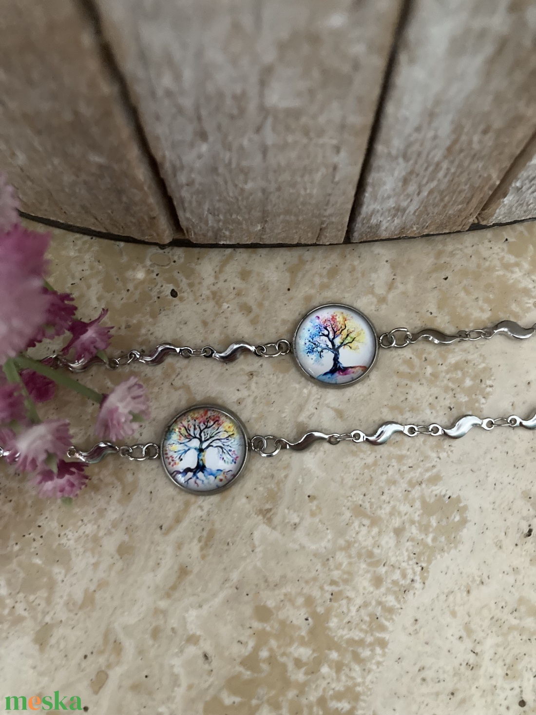 Barátság karkötő - életfa1 - ékszer - karkötő - lánc karkötő - Meska.hu